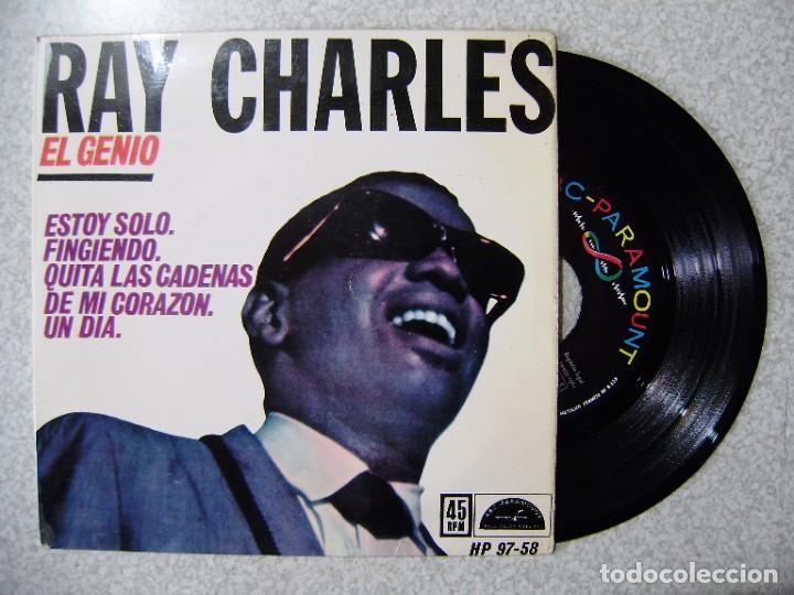 Discos de vinilo: RAY CHARLES.ESTOY SOLO + 3 - Foto 1