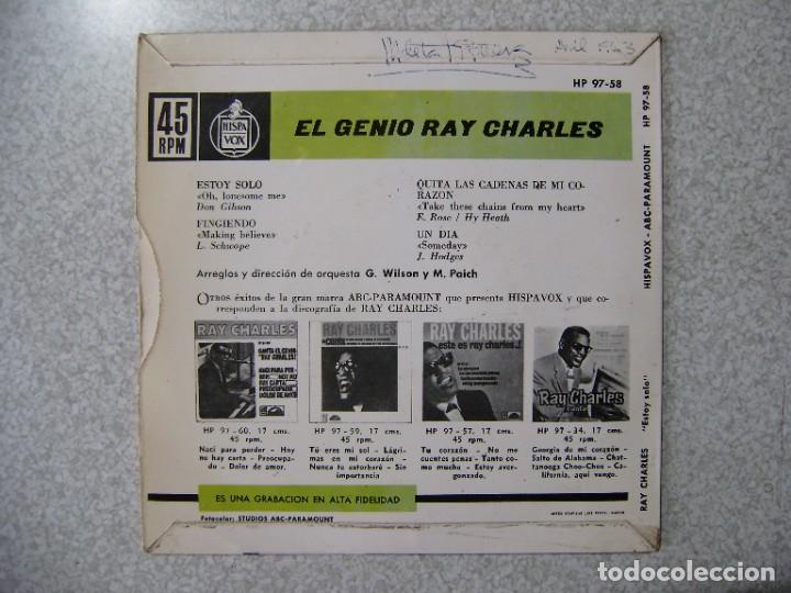 Discos de vinilo: RAY CHARLES.ESTOY SOLO + 3 - Foto 2