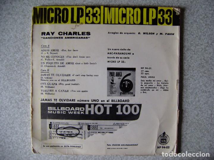 Discos de vinilo: RAY CHARLES.ADIOS AMOR + 5 - Foto 2