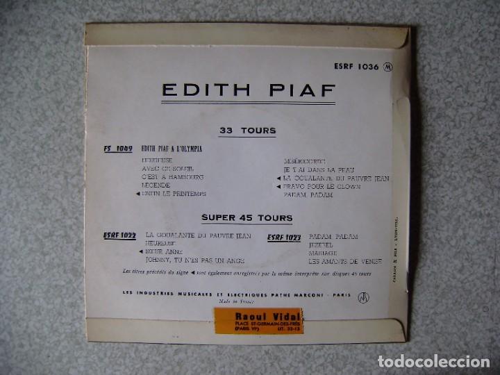 Discos de vinilo: EDITH PIAF.C&acute;EST A HAMBOURG + 3 - Foto 2