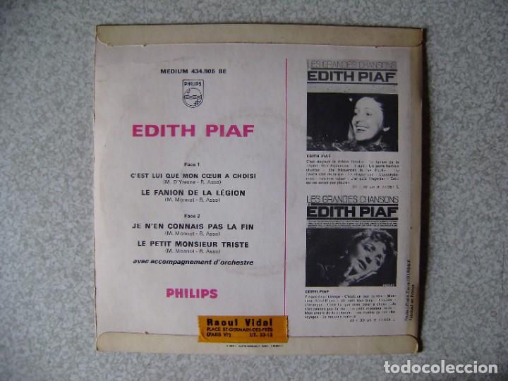 Discos de vinilo: EDITH PIAF.C&acute;EST LUI QUE MON CEUR A CHOISI + 3 - Foto 2