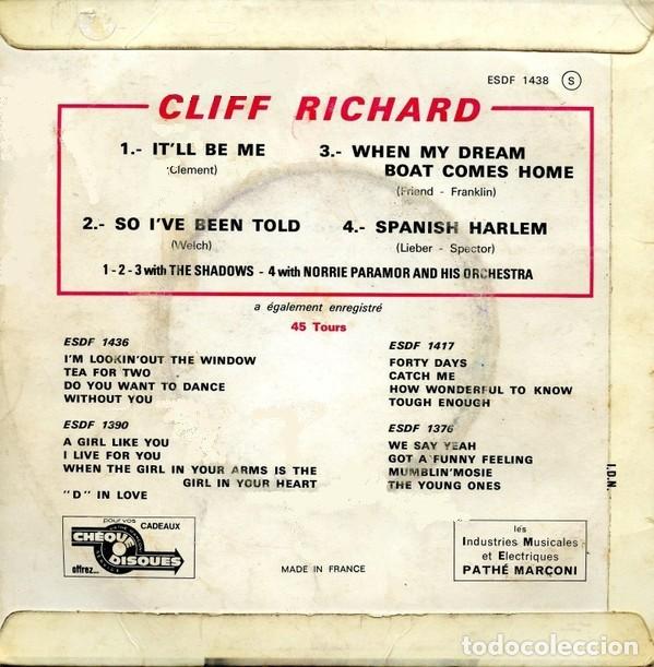 Discos de vinilo: Cliff Richard And The Shadows &ndash; Itll Be Me - Foto 2