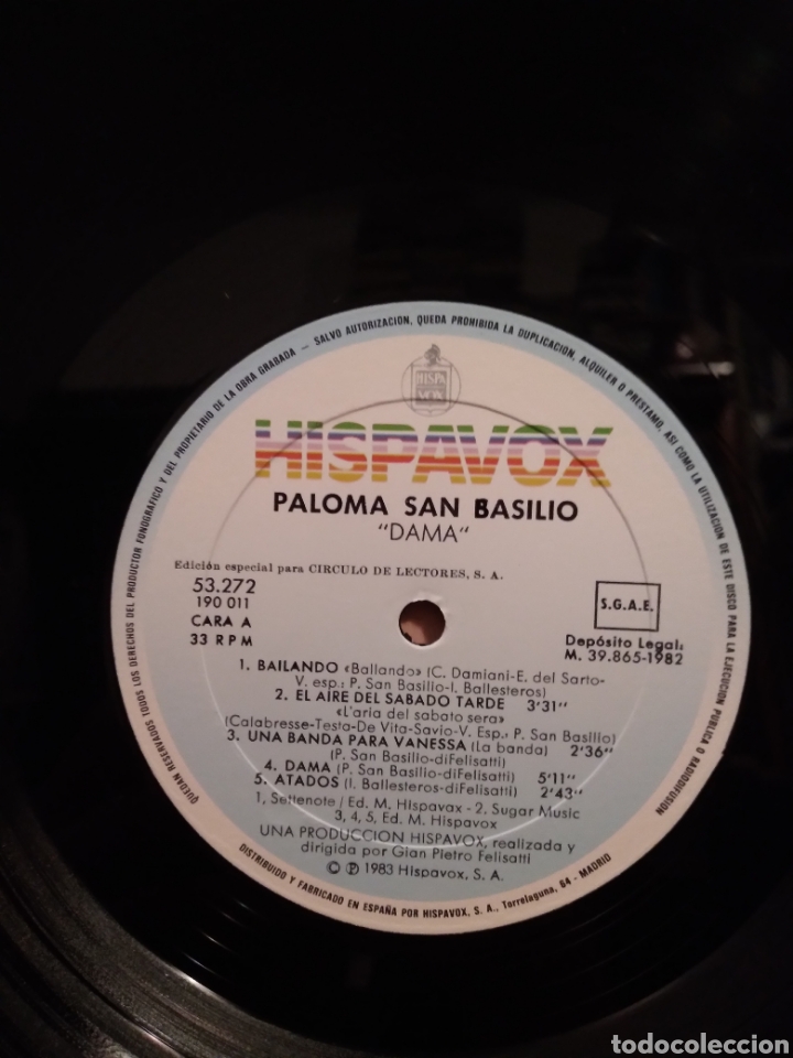 Discos de vinilo: PALOMA SAN BASILIO &rdquo;DAMA&rdquo; ES.83 - Foto 2