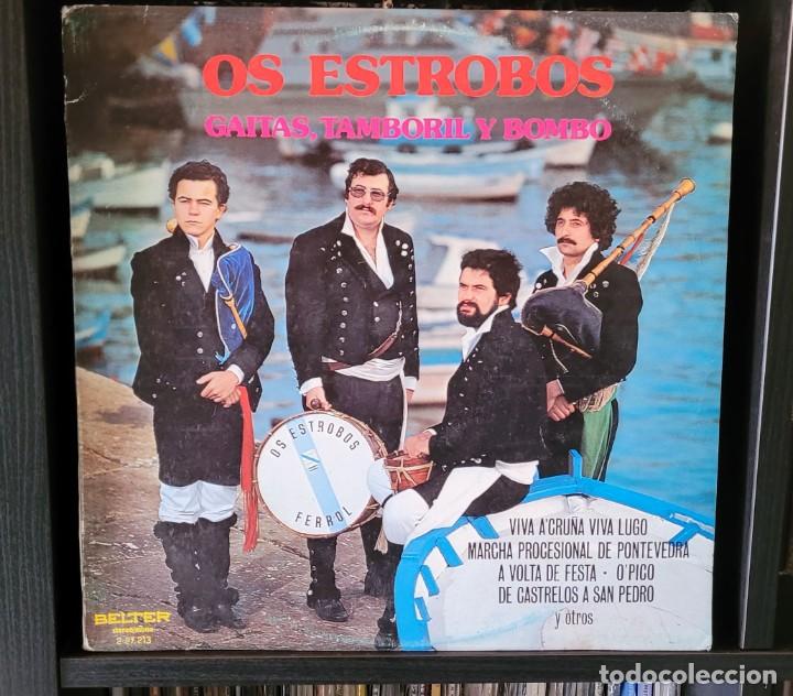 Discos de vinilo: OS ESTROBOS - GAITAS, TAMBORIL Y BOMBO LP - Foto 1