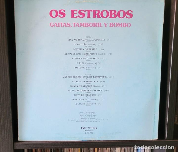 Discos de vinilo: OS ESTROBOS - GAITAS, TAMBORIL Y BOMBO LP - Foto 2
