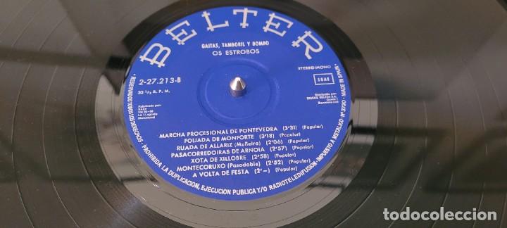 Discos de vinilo: OS ESTROBOS - GAITAS, TAMBORIL Y BOMBO LP - Foto 3