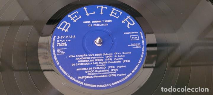 Discos de vinilo: OS ESTROBOS - GAITAS, TAMBORIL Y BOMBO LP - Foto 4