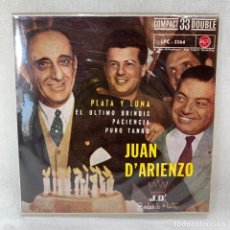 Discos de vinilo: SINGLE JUAN D'ARIENZO - PLATA Y LUNA - ESPAÑA - AÑO 1962