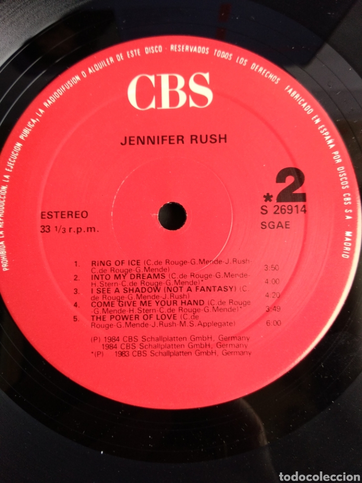 Discos de vinilo: *JENNIFER RUSH, SPAIN, CBS, 1984. LX.3 - Foto 4