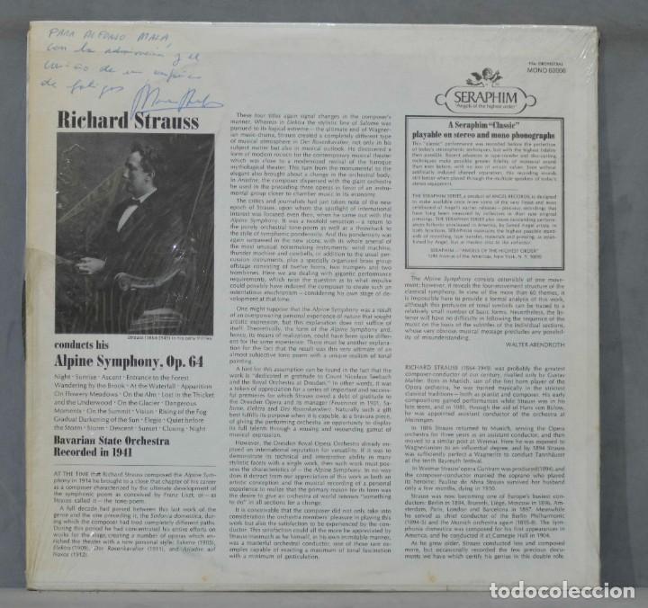 Discos de vinilo: LP. Richard Strauss. Alpine Symphony - Foto 2