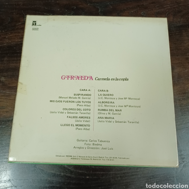 Discos de vinilo: LA GIRALDA - CARMELA ES LA COPLA - Foto 2