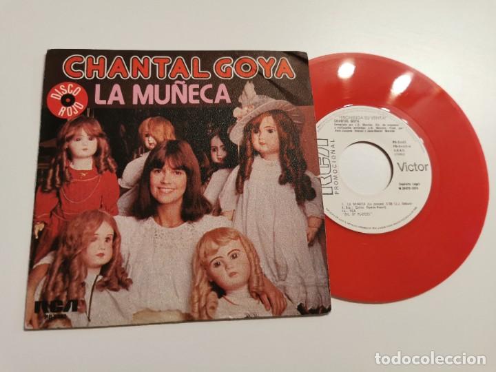 Dischi in vinile: CHANTAL GOYA La mu&ntilde;eca, A,B,C,D SINGLE VINILO ROJO PROMO ESPA&Ntilde;A DEL A&Ntilde;O 1979 CONTIENE 2 TEMAS