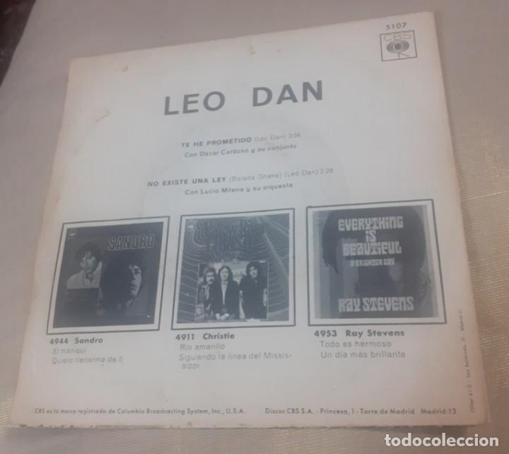 Discos de vinilo: single de Leo dan Te he prometido - Foto 3