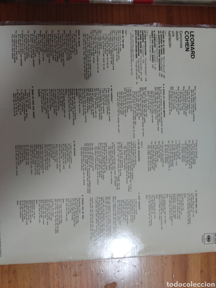 Discos de vinilo: Leonard Cohen: Songs from a Room 1982 - Foto 2
