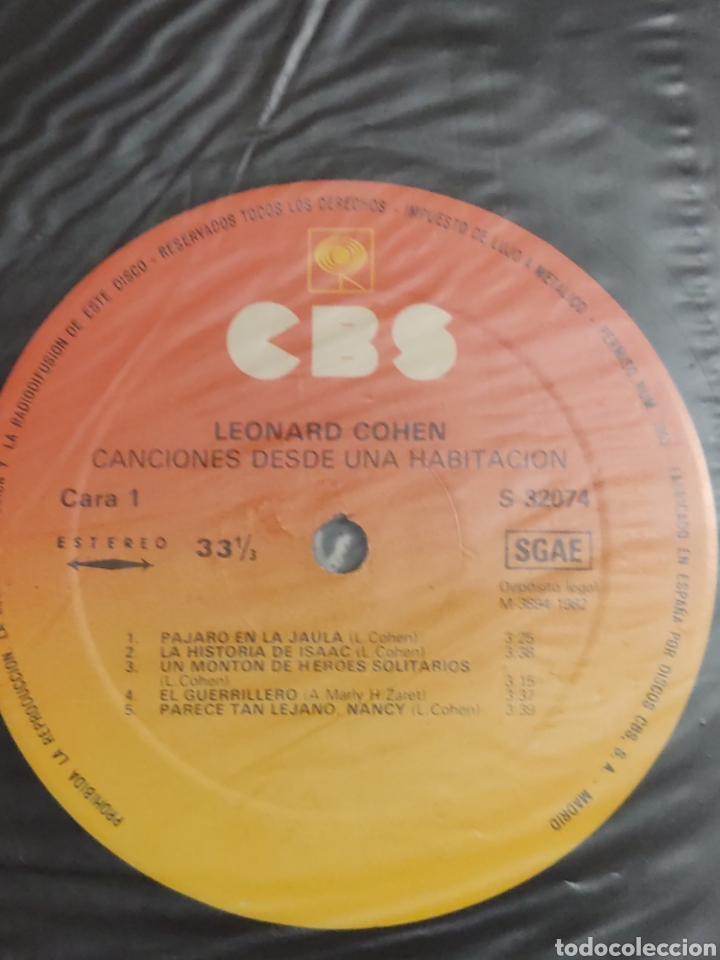 Discos de vinilo: Leonard Cohen: Songs from a Room 1982 - Foto 3