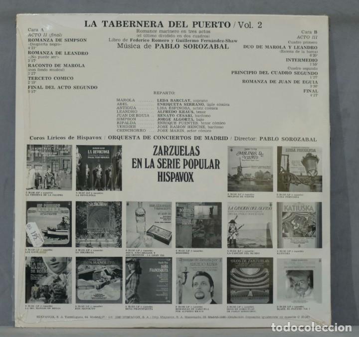 Discos de vinilo: LP. PABLO SOROZABAL. LA TABERNERA DEL PUERTO VOL. 2 - Foto 2
