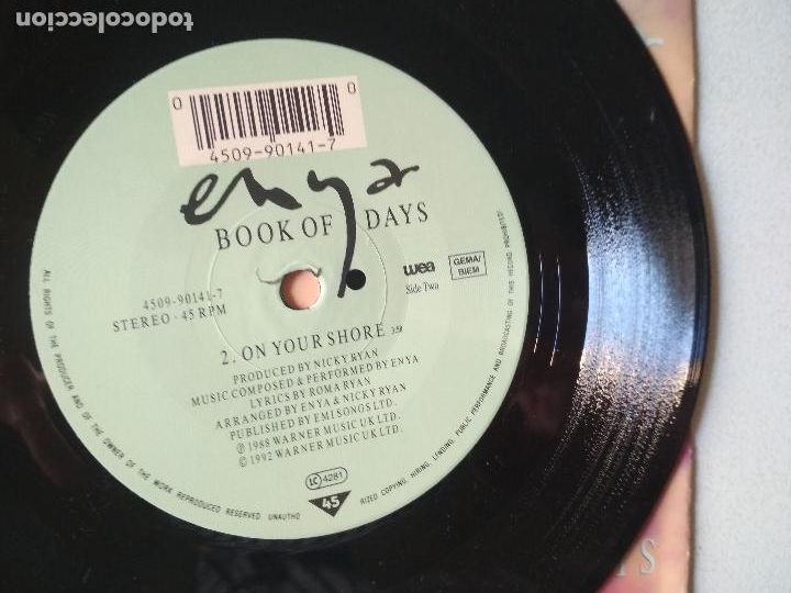Discos de vinilo: Enya &ndash; Book Of Days, 1992 - Foto 2