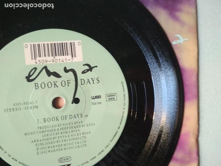 Discos de vinilo: Enya &ndash; Book Of Days, 1992 - Foto 3