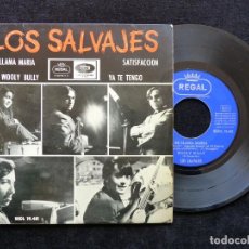 Discos de vinilo: LOS SALVAJES. EP 4 CANCIONES. SE LLAMA MARÍA. REGAL, 1965. SEDL 19.481. BARCELONA