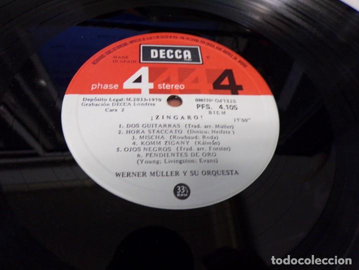 Discos de vinilo: DISCO WERNER M&Uuml;LLER Y SU ORQUESTA. &iexcl;ZINGARO! DECCA - Foto 6