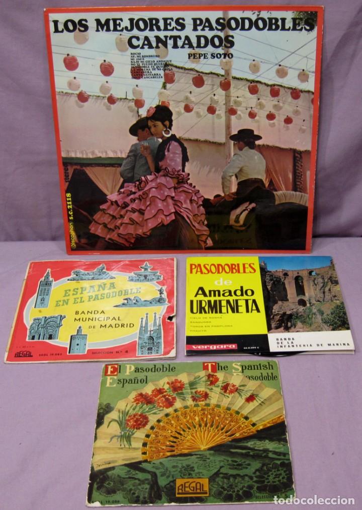 Discos de vinilo: Discos PASODOBLE, 1 LP y 3 Singles. - Foto 1