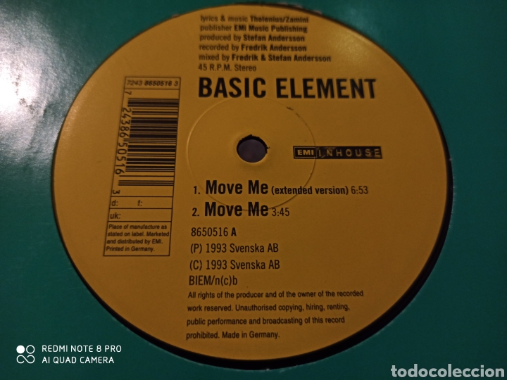 Discos de vinilo: Basic Element&nbsp;- Move Me - Foto 2
