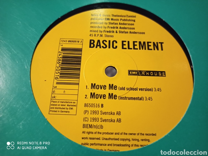 Discos de vinilo: Basic Element&nbsp;- Move Me - Foto 1