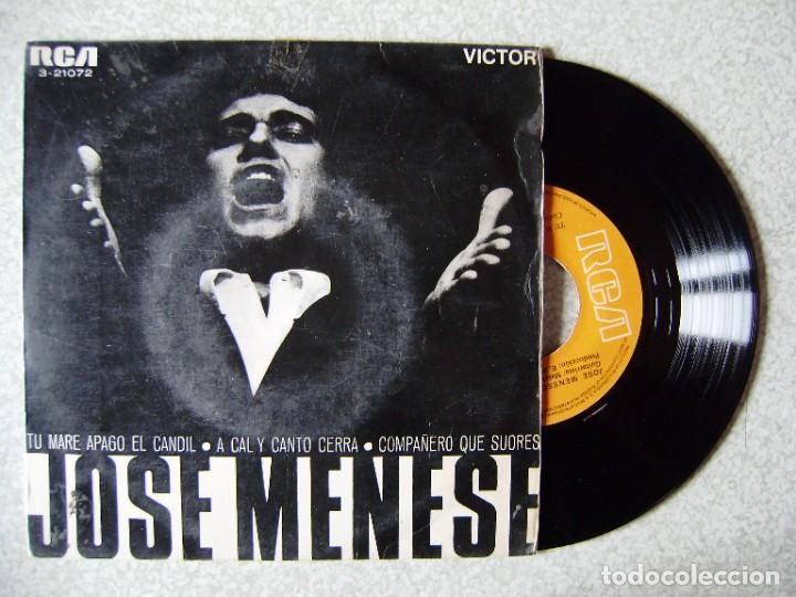 Discos de vinilo: JOSE MENESE.TU MARE APAGO EL CANDIL + 3 - Foto 1