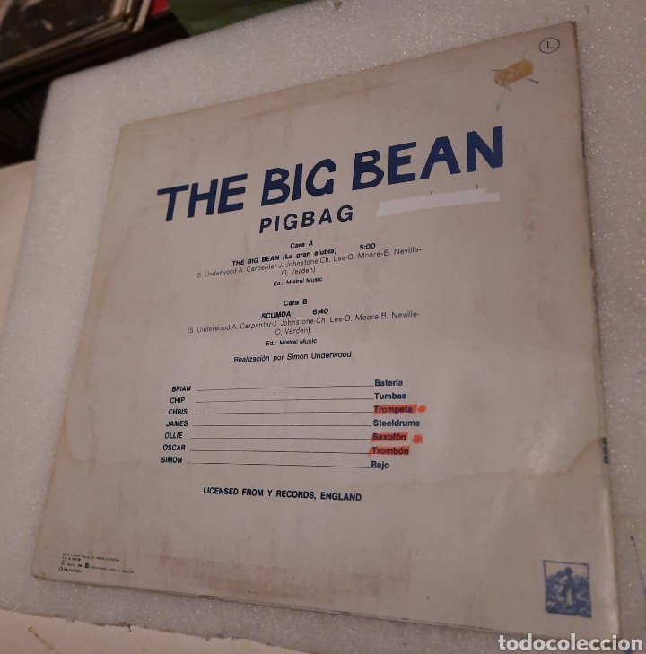 Discos de vinilo: PIGBAG - THE BIG BEAN - Foto 3