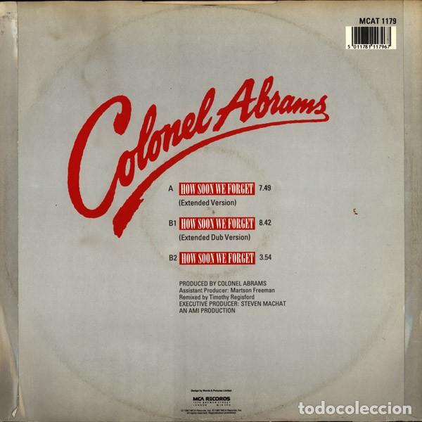 Discos de vinilo: Colonel Abrams &lrm;&ndash; How Soon We Forget - Foto 2