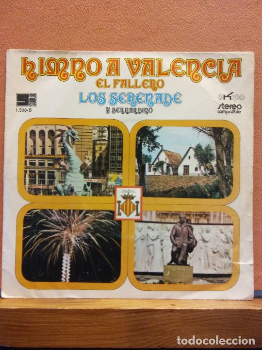 Discos de vinilo: SINGLE. HIMNO A VALENCIA. EL FALLERO. - Foto 1