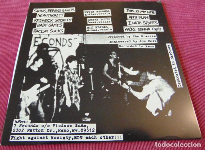 Discos de vinilo: 7 Seconds &ndash; Skins, Brains & Guts E.P. - REEDICION 1989 - Foto 2