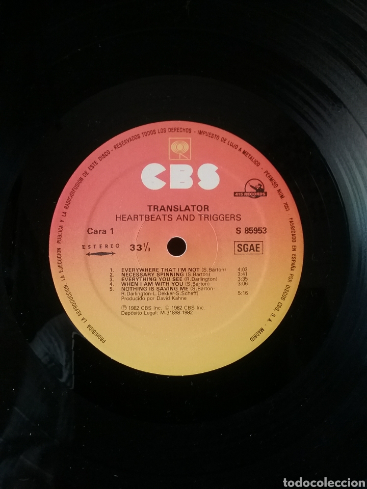 Discos de vinilo: TRANSLATOR 1981 CBS Records Spain - Foto 4