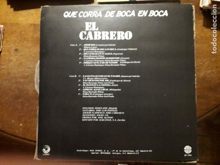Discos de vinilo: El cabrero - que corra de boca en boca - Foto 2
