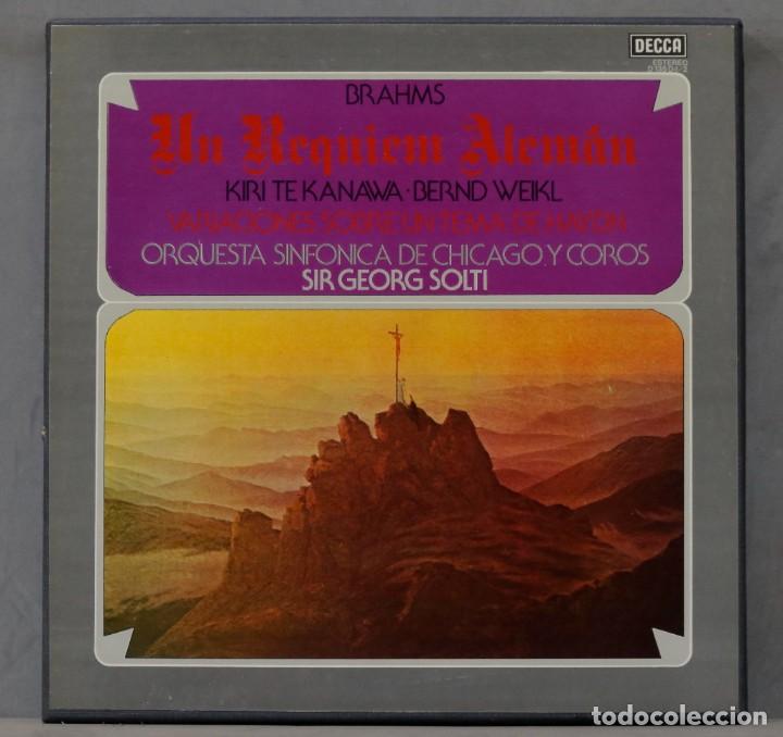 Discos de vinilo: CAJA LP. BRAHMS. UN REQUIEM ALEMAN. SOLTI - Foto 1