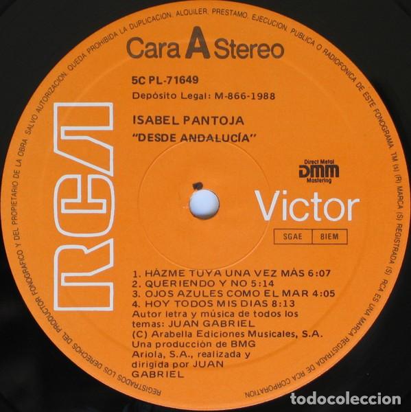 Discos de vinilo: Isabel Pantoja &lrm;&ndash; Desde Andalucia - Foto 3