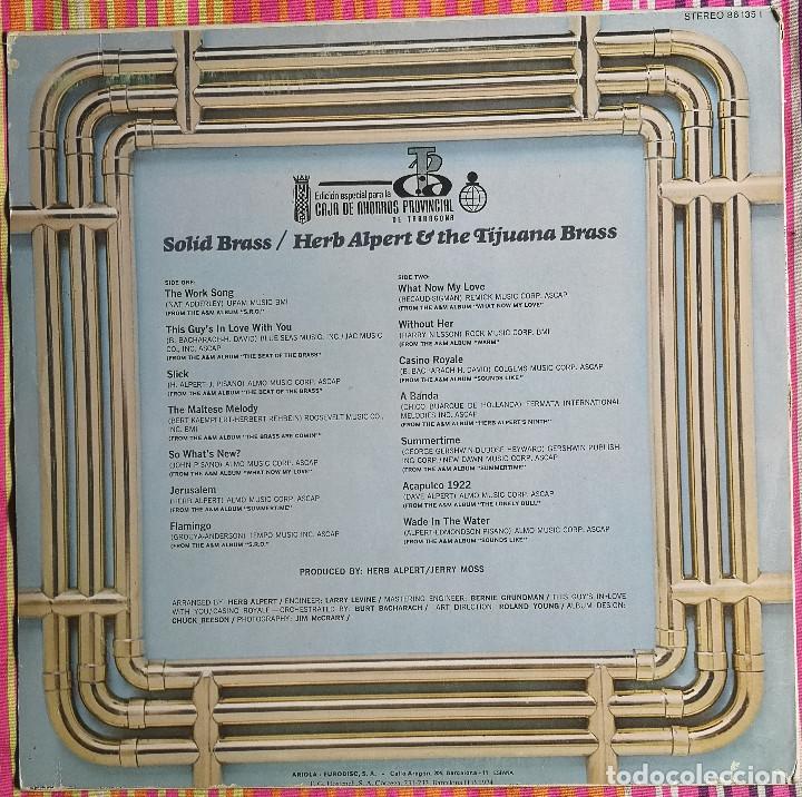 Discos de vinilo: VINILO LP - HELB ALPERT & THE TIJUANA BRASS - SOLID BRASS - GREATESTS HITS - Foto 2