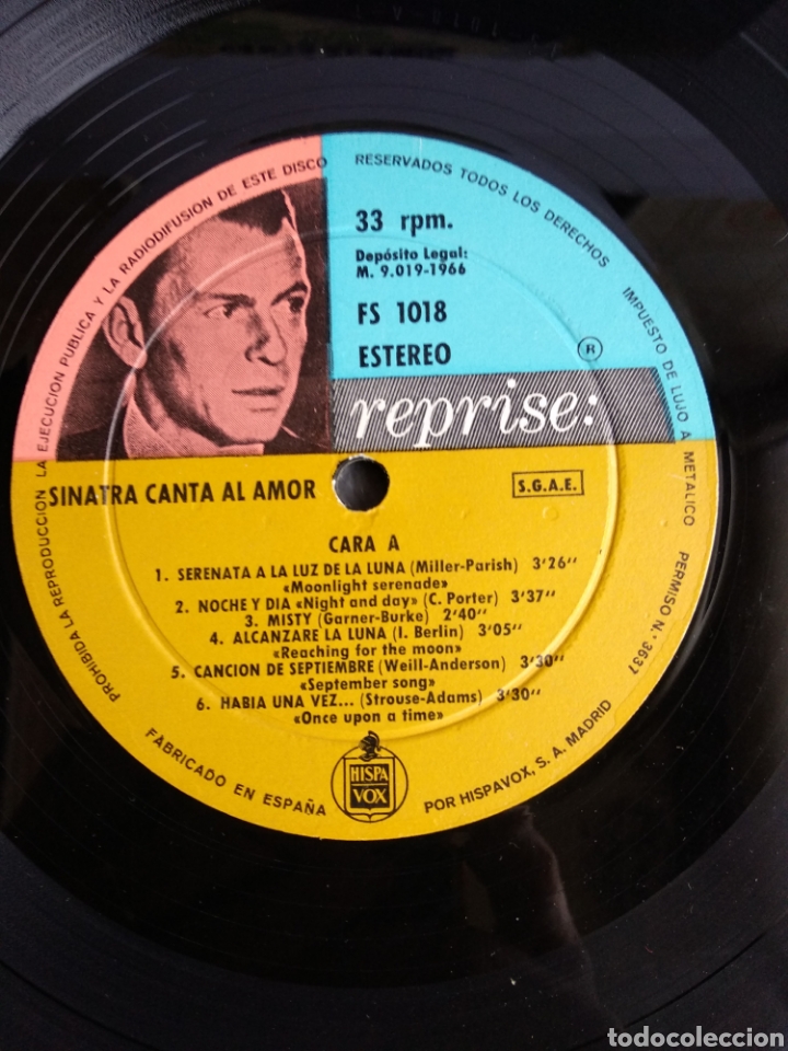 Discos de vinilo: *SINATRA CANTA AL AMOR, SPAIN, HISPAVOX, 1966 - Foto 3