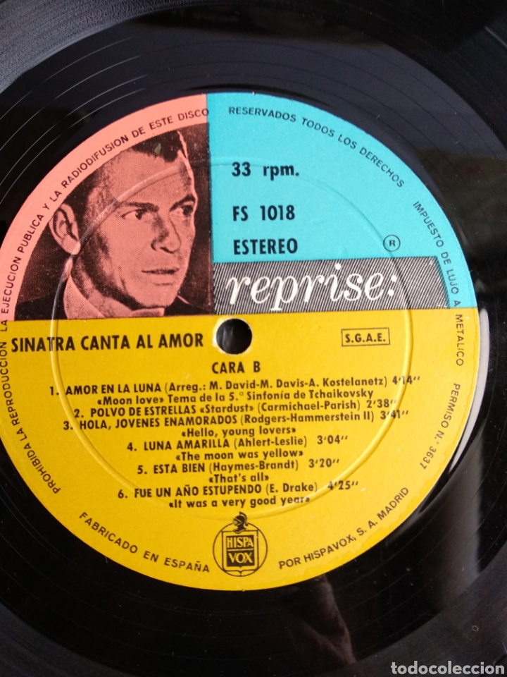 Discos de vinilo: *SINATRA CANTA AL AMOR, SPAIN, HISPAVOX, 1966 - Foto 4