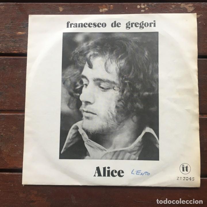 Discos de vinilo: Francesco De Gregori - Alice . SINGLE. 1973 ITALIA - Foto 1