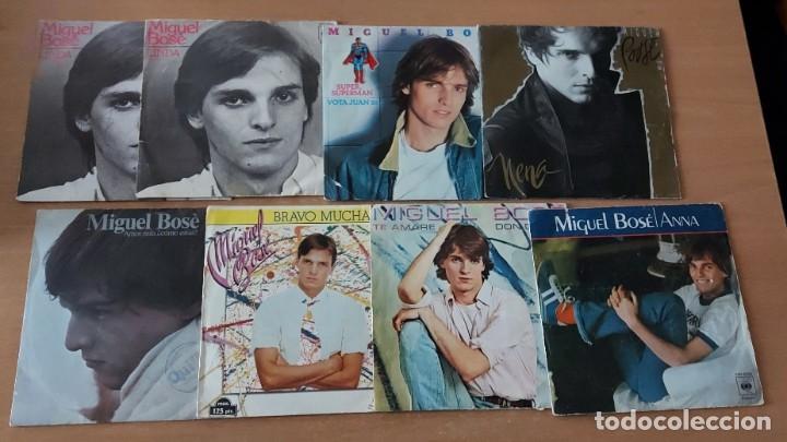 Discos de vinilo: 8 singles 7&rdquo; MIGUEL BOS&Eacute; - Foto 1