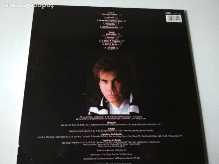 Discos de vinilo: JOSE LUIS RODRIGUEZ, EL PUMA, ESTAVEZ 1990 CBS - Foto 3
