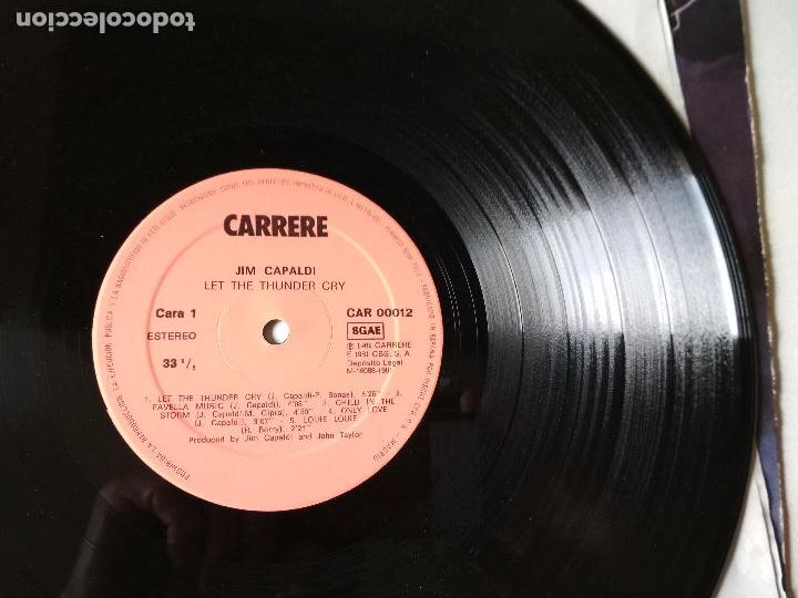 Discos de vinilo: jim capaldi, let the thunder cry 1981, ed espa&ntilde;ola - Foto 2