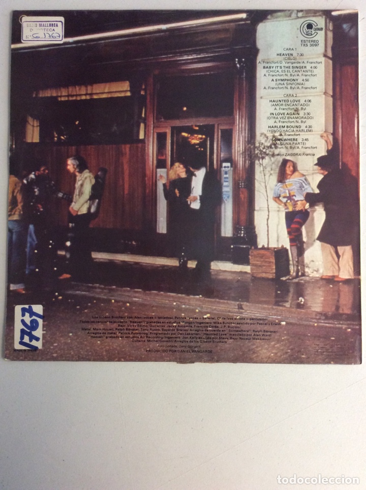 Discos de vinilo: Gibson Brothers. Heaven. - Foto 2