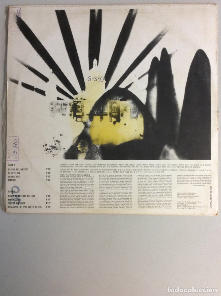 Discos de vinilo: Sisa. Qualsevol nit pot sortir el sol. - Foto 2