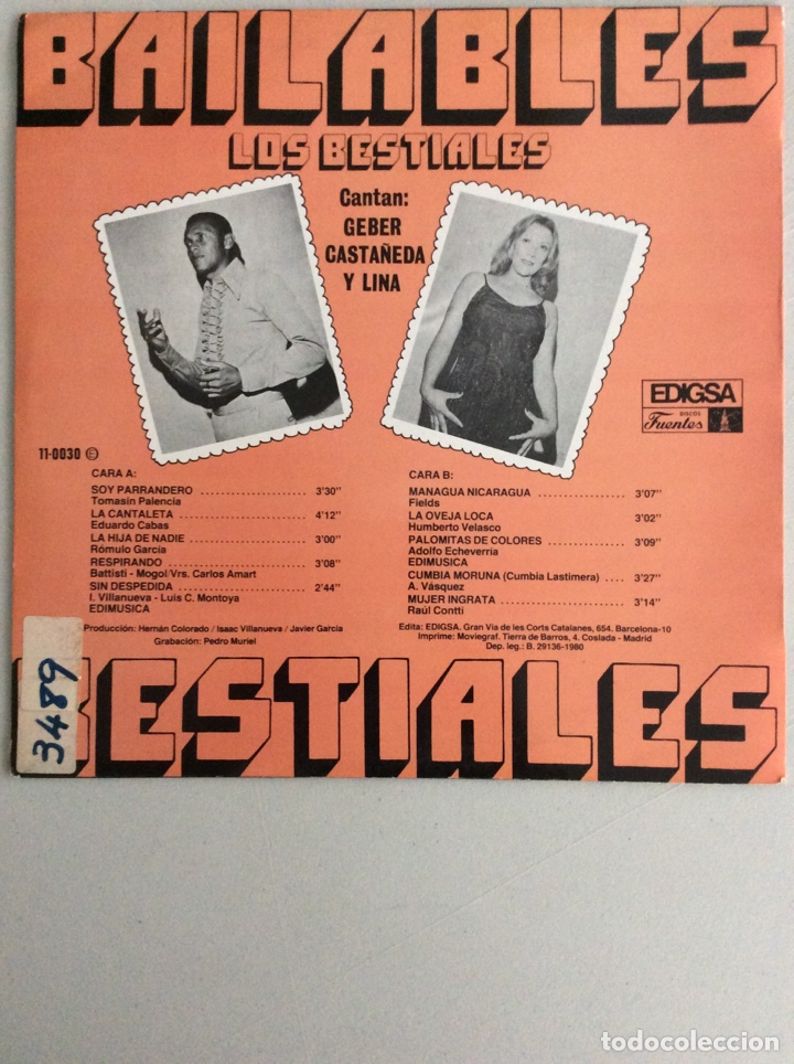 Discos de vinilo: Bailables. Los Bestiales. La fuente de la salsa. - Foto 2