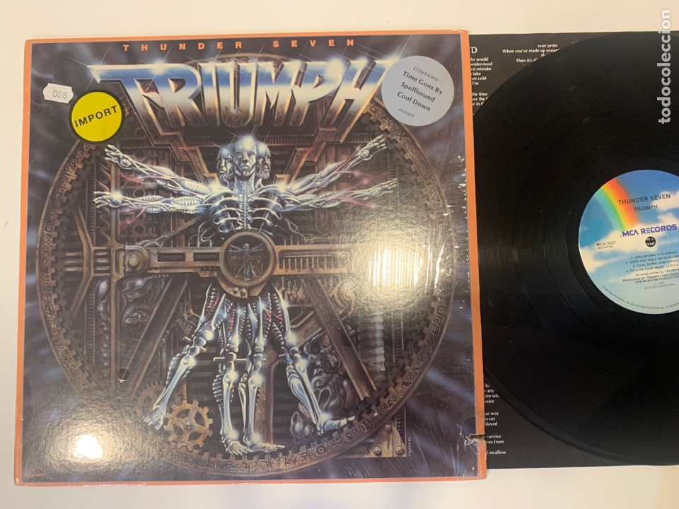Discos de vinilo: Lp Triumph - Thunder Seven edicion USA de 1985 - Foto 1