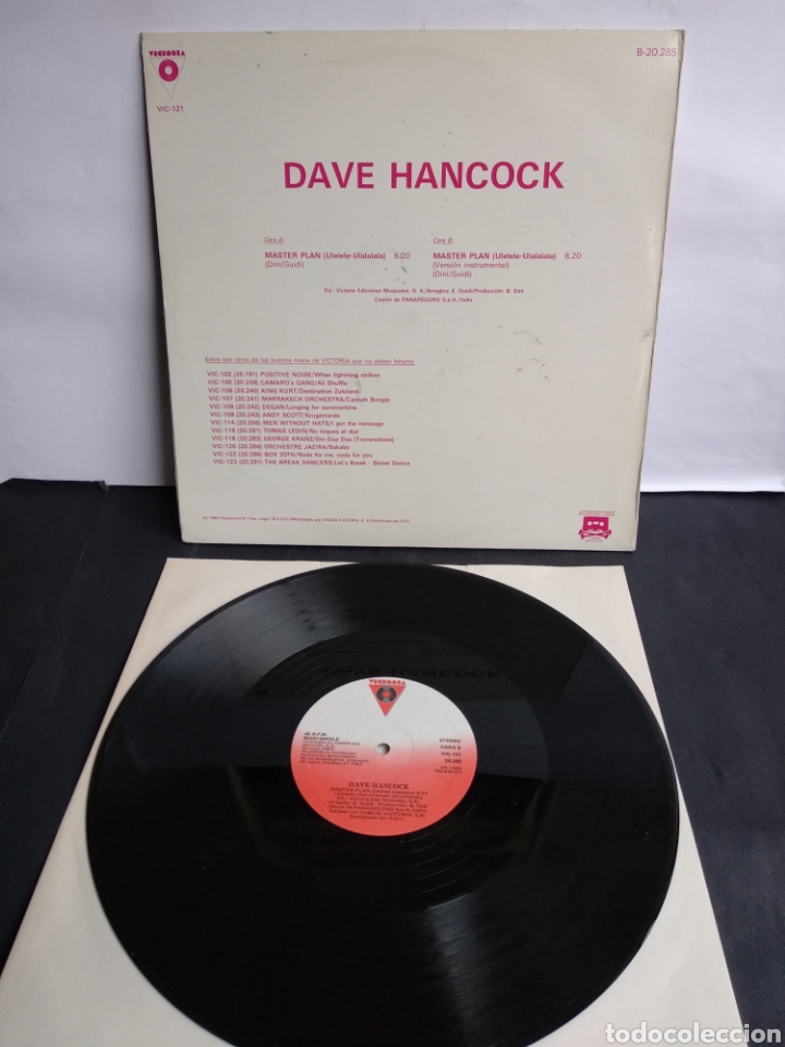 Discos de vinilo: *DAVE HANCOCK, MASTER PLAN, SPAIN, VICTORIA, 1984 - Foto 2