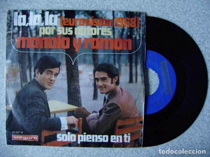 Discos de vinilo: MANOLO Y RAMON..LA LA LA + 1...EX - Foto 1