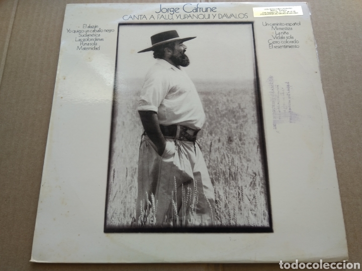 Vinyl records: LP JORGE CAFRUNE CANTA A FALU, YUPANKI Y DAVALOS